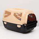 Переноска для животных "Сириус", 33,5 х 31 х 50 см, до 5 кг, цвет бежевый - Фото 1