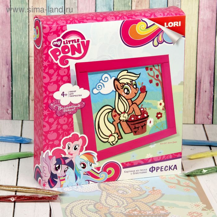Фреска Hasbro My Little Pony с глиттером "Эппл Джек" Кпп-007 - Фото 1