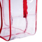 Сумка в роддом, размер 40х50х25 см, карман сбоку, цвет прозрачный/красный, Mum&Baby - Фото 3