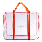 Сумка в роддом, размер 40х50х25 см, карман сбоку, цвет прозрачный/оранжевый, Mum&Baby - Фото 2