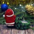 Сувенир керамика со свечой "Дед Мороз с еловой веткой" 6,5х8х5 см - Фото 4