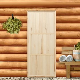 Дверь для бани и сауны 'Эконом', 160x70см
