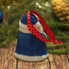 Сувенир керамика "Дед Мороз в синем кафтане" 5,2х5х7 см - Фото 4