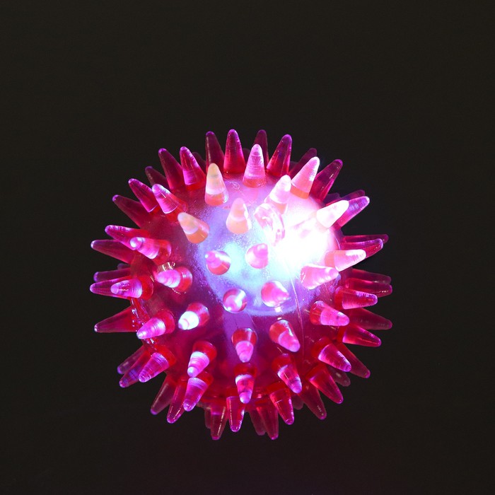 Мяч «Ёжик», световой, матовый, цвета МИКС - фото 1884685850