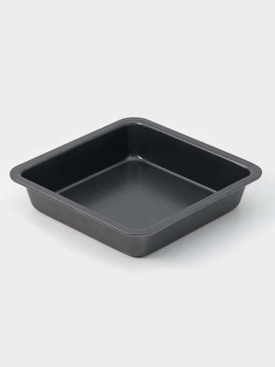 Форма для выпечки Доляна «Квадрат», 22.5×4.7 см, антипригарное покрытие, углеродистая сталь, чёрная
