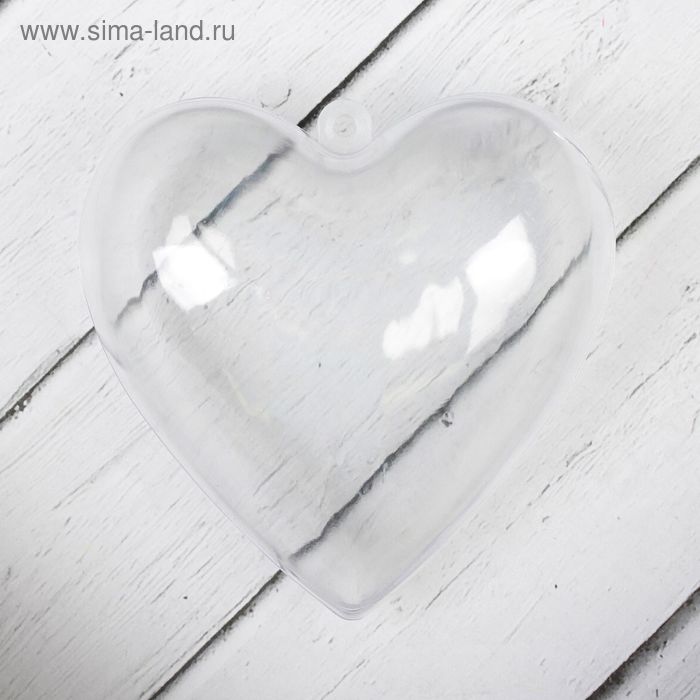 Заготовка - подвеска, раздельные части «Сердце», размер собранной — 8 × 8 × 4,5 см - Фото 1