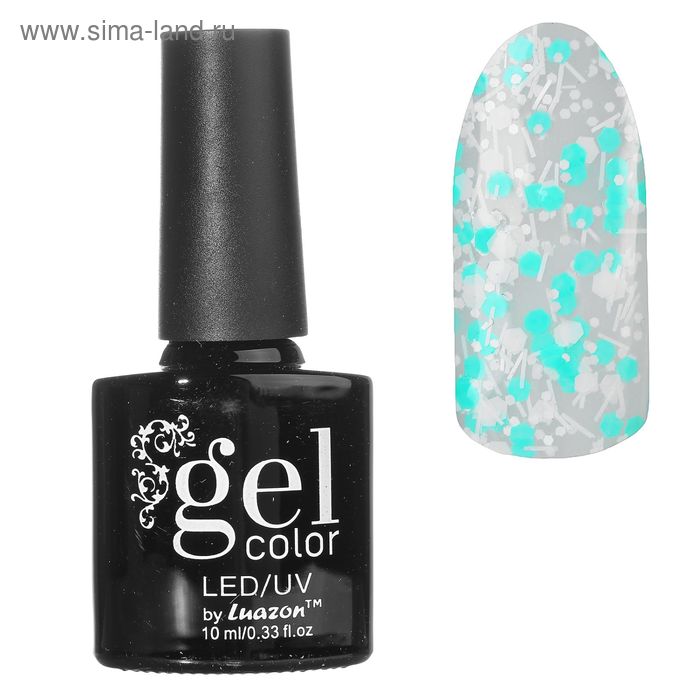 Гель-лак для ногтей 3-х фазный LED/UV с камифубуки, 01-02 ментоловый, 10 мл - Фото 1