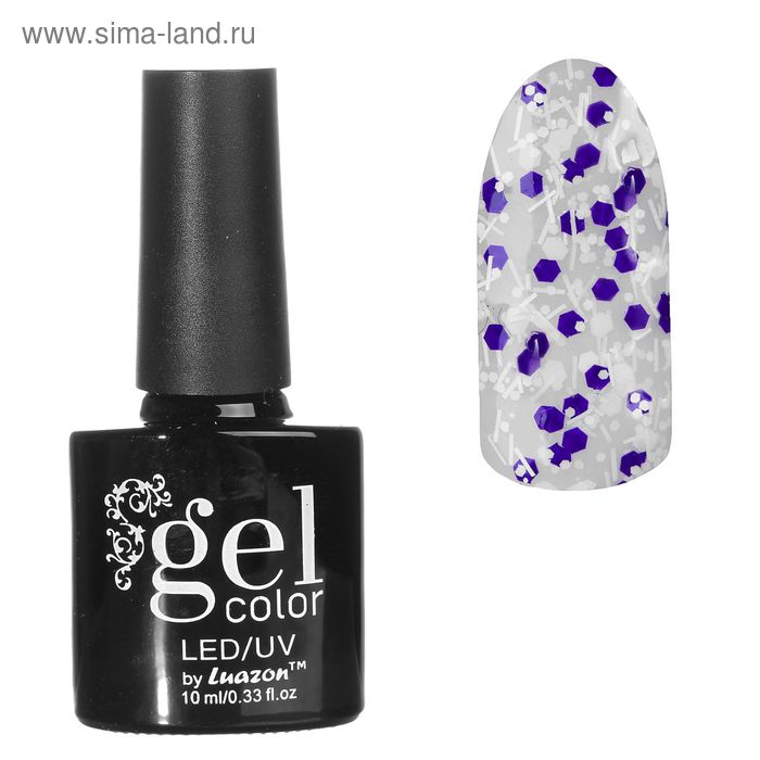 Гель-лак для ногтей 3-х фазный LED/UV с камифубуки10мл 05-08 фиолетовый - Фото 1