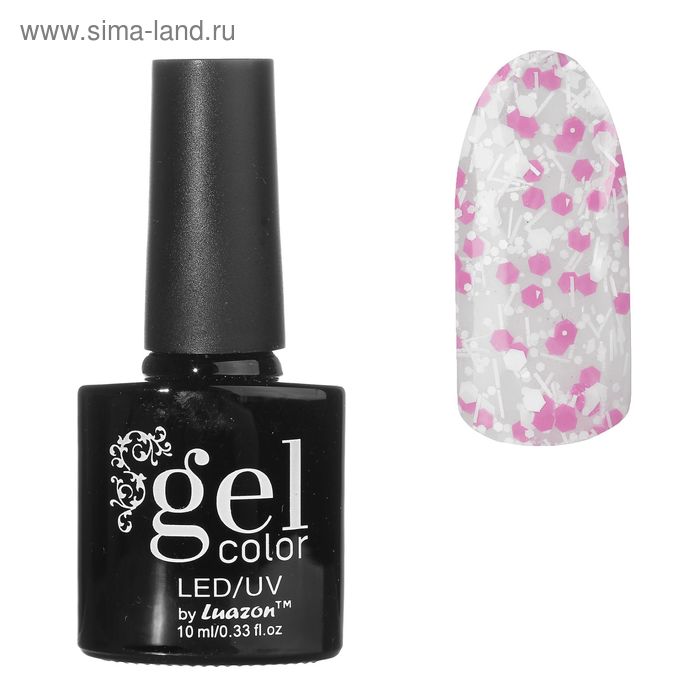 Гель-лак для ногтей 3-х фазный LED/UV с камифубуки10мл 08-11 розовый - Фото 1