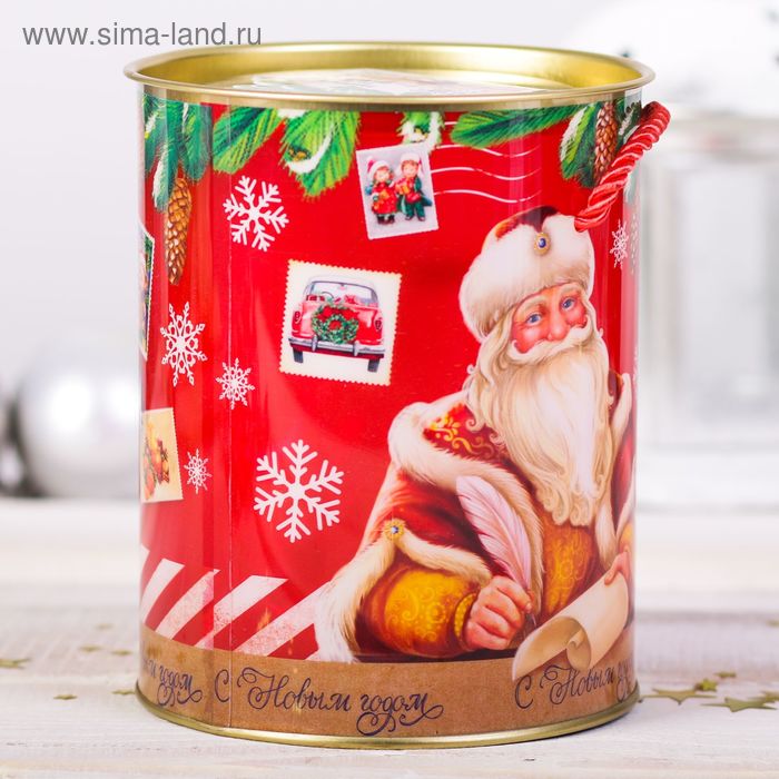 Коробка‒тубус подарочная «От Дедушки Мороза», 12 × 15 см - Фото 1