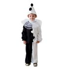 Карнавальный костюм "Пьеро", колпак, воротник, кофта, штаны, 3-5 лет, рост 104-116 см - фото 4486300