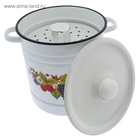 Мантоварка - позница, 12 л, 4 вставки, эмалированная, цилиндрическая, белая, рисунок МИКС - Фото 17