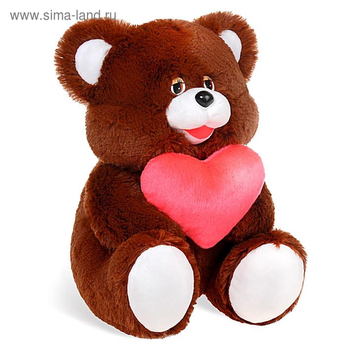 Мягкая игрушка «Медведь» с сердцем, 40 см, МИКС - Фото 1
