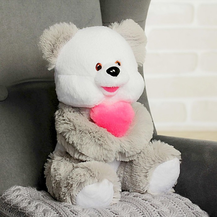 Мягкая игрушка «Медведь», с сердцем, МИКС - фото 1887729423