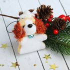 Мягкая игрушка-подвеска "Собачка с бубенчиком", цвета МИКС - Фото 1