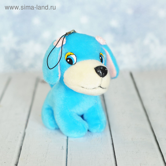 Мягкая игрушка-подвеска «Собачка», цветы на головке, цвета МИКС - Фото 1