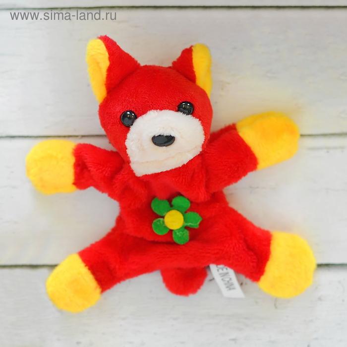 Мягкая игрушка-магнит «Собачка», длинные ушки, цветок, цвета МИКС - Фото 1