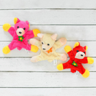 Мягкая игрушка-магнит «Собачка», длинные ушки, цветок, цвета МИКС - Фото 3