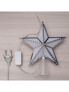 Светодиодная верхушка на ёлку «Звезда серебристая», 16 см, 10 LED, 220 В, свечение мульти - Фото 7