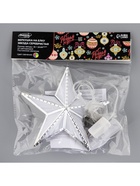 Светодиодная верхушка на ёлку «Звезда серебристая», 16 см, 10 LED, 220 В, свечение мульти - Фото 9