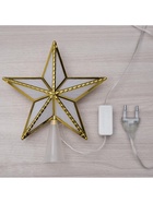 Светодиодная верхушка на ёлку «Звезда золотистая», 15 см, 10 LED, 220 В, свечение мульти - Фото 6