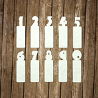 Чипборд картон "Цифры-бирки (3)" толщ.0,9-1,15 мм, р-р каждой цифры 1,5х0,5 см - Фото 1