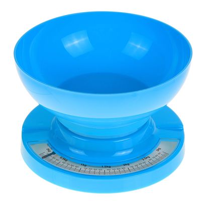Весы кухонные Luazon, механические, до 3 кг, чаша 1 л, синие