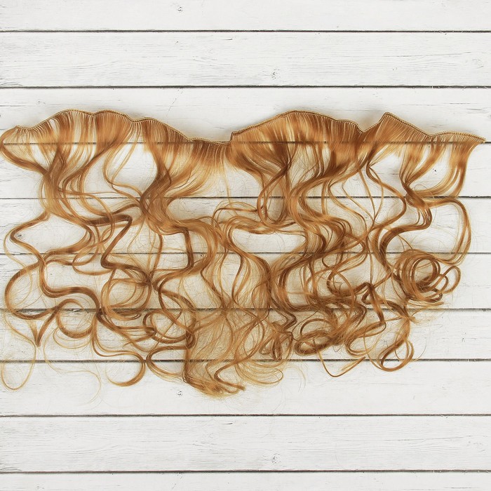 Волосы - тресс для кукол «Кудри» длина волос: 40 см, ширина: 50 см, №27А - фото 1905415928