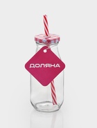 Бутыль «Лаконичность», 350 мл, с крышкой и трубочкой, 6.5×15.5 см, стекло - Фото 6