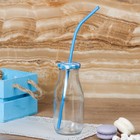Бутыль стеклянная с крышкой и трубочкой «Лаконичность», 300 мл, 6,5×15,5 см, цвет МИКС - Фото 6