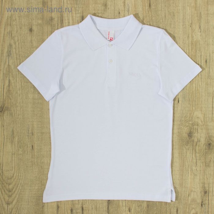 Рубашка-поло для мальчика, рост 128 см, цвет белый CAJ 61373 - Фото 1