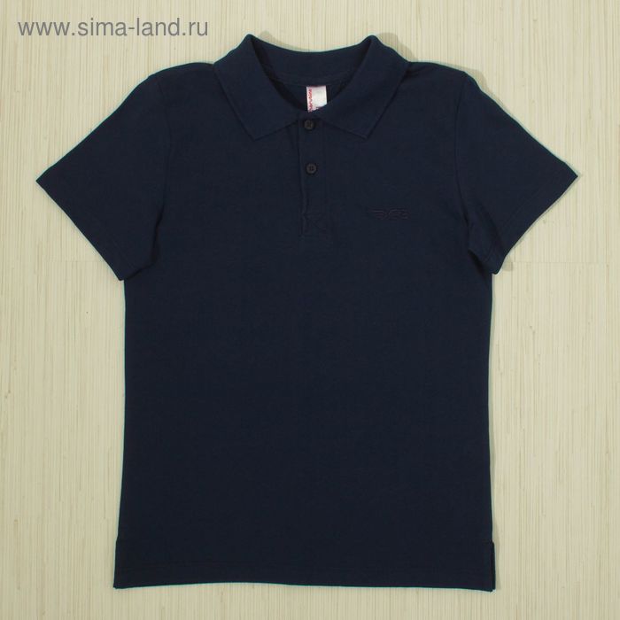 Рубашка-поло для мальчика, рост 128 см, цвет тёмно-синий CAJ 61373 - Фото 1