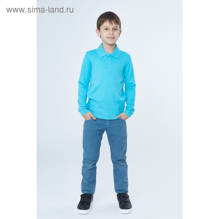 Рубашка-поло для мальчика, рост 152 см, цвет бирюзовый - Фото 1