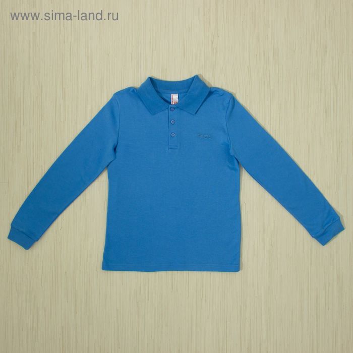 Рубашка-поло для мальчика, рост 134 см, цвет голубой - Фото 1