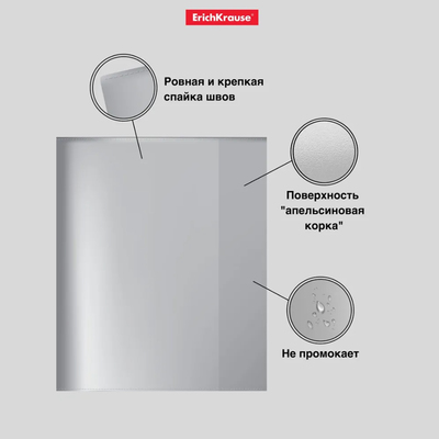 Набор обложек ПП 10 штук, 212×347 мм, 50 мкм, ErichKrause Fizzy Clear, для тетрадей и дневников, фиксированная, с тиснением