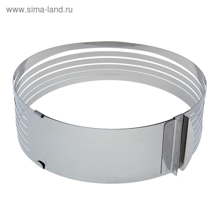 УЦЕНКА Форма для выкладки и выпечки с прорезями с регулировкой размера, 25-30 см, h=9 см, цвет серебристый - Фото 1