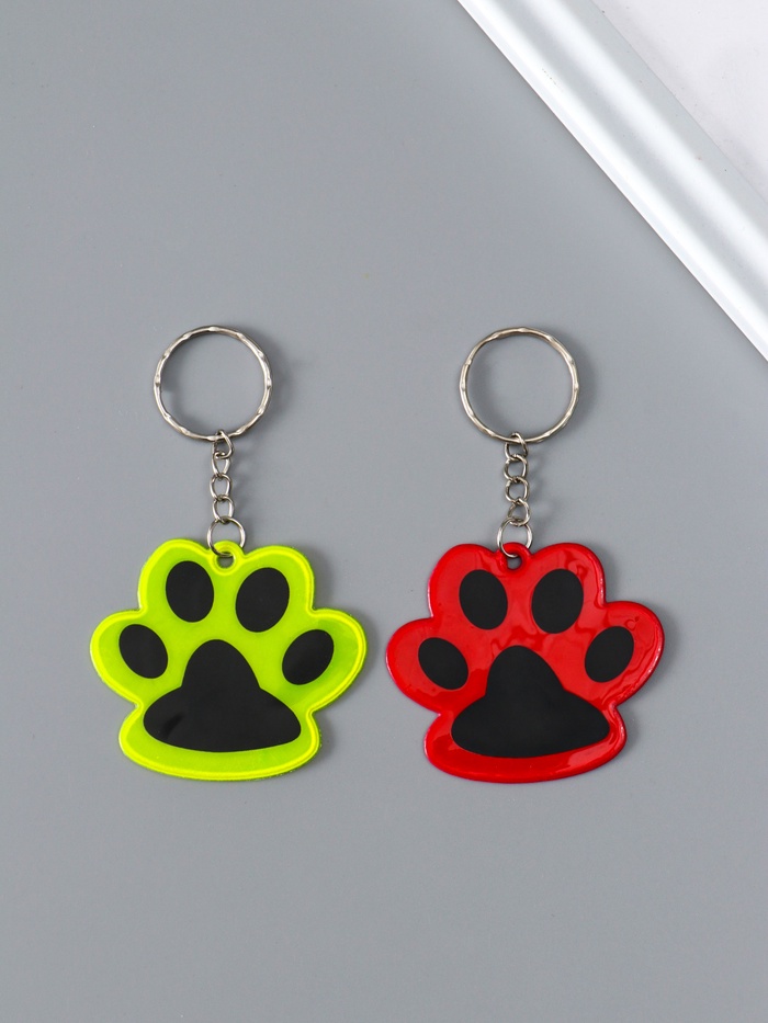 Брелок для ключей на кольце «Лапка», светоотражающий, 5.5×5 см, МИКС - Фото 1