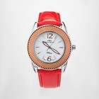 Часы наручные женские "Михаил Москвин", красный ремешок, 1147A5L1/3 - фото 10806735