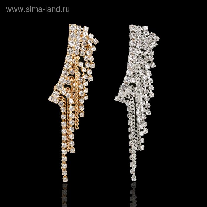 Серьга «Кафф» цепочки, цвет МИКС - Фото 1