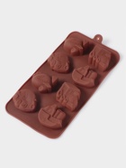 Форма для мармелада и шоколада Доляна «Машинки», силикон, 21×11 см, 8 ячеек (4.3×3.5 см), коричневая - Фото 4