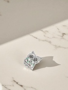 Брошь «Сова», большие глаза, серо-зелёная в серебре - Фото 6