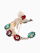Брошь «Жар-птица с волшебным хвостом», цветная в золоте 2291594