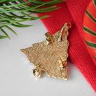 Брошь новогодняя «Ёлочка», разноцветная в золоте - Фото 3