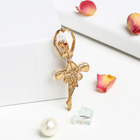 Брошь "Балерина в танце", цвет белый в золоте - Фото 2