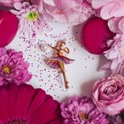 Брошь «Балерина с мячом», разноцветная в золоте - Фото 3