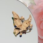 Брошь «Бабочка абстракция», цветная в золоте - Фото 3