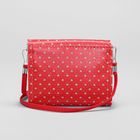 Сумка детская, 2 отдела на клапане, длинный ремень, цвет красный - Фото 3