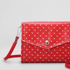 Сумка детская, 2 отдела на клапане, длинный ремень, цвет красный - Фото 4