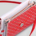 Сумка детская, 2 отдела на клапане, длинный ремень, цвет красный - Фото 5