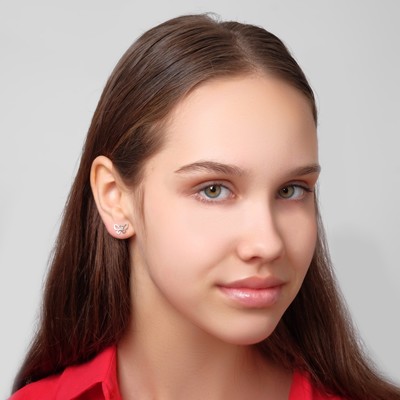 Серьги пусеты QF «Ассорти», 5 пар, настроение, цвет белый в серебре